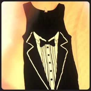 Tuxedo tank top